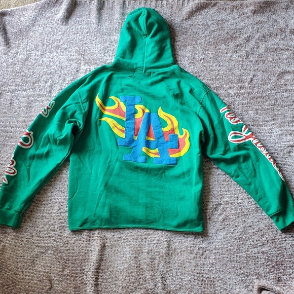 Homme Femme X Kool Kiy LA Riots Hoodie Green - Picture 4 of 13